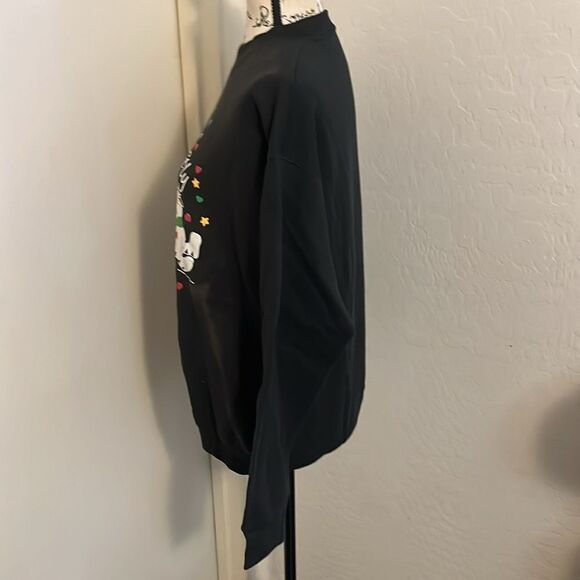 Vintage Cat Christmas Purrfectly Luvable Black Graphic Pullover Sweatshirt - Picture 2 of 9